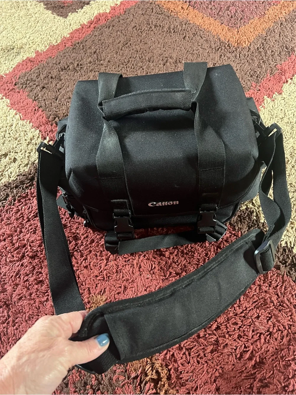 Canon Black Compact Camera Messenger Bag with Top Handle